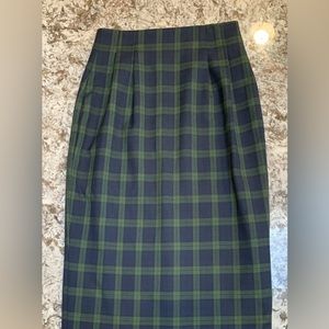Vintage Ellen Ashley Skirt Blue And Green Size 6
